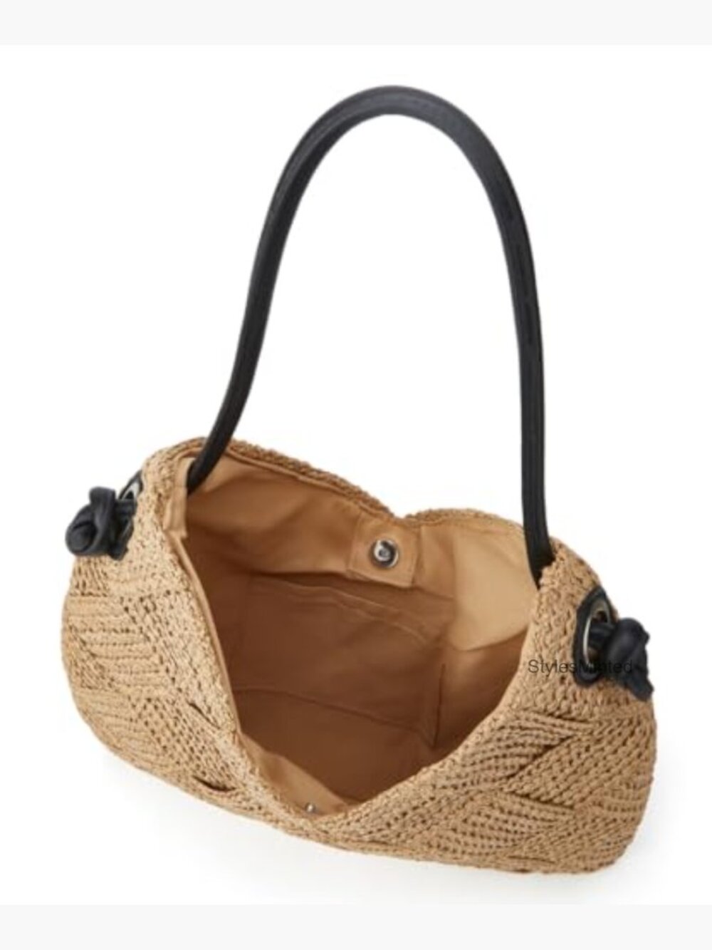 Straw Woven Hobo Bag Women Beach Tote Shoulder Handbag Large Travel Purse - Picture 6 of 7